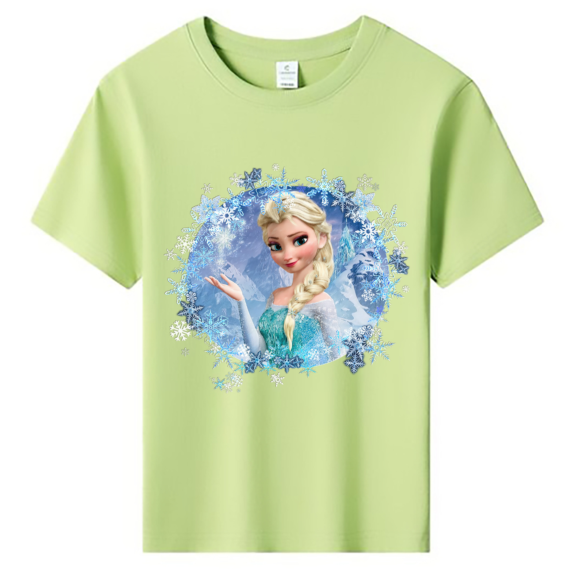 （画像用） アナと雪の女王 アンナ エルサ Frozen Anna Elsa 綿100％キッズTシャツ（フロントプリント）
